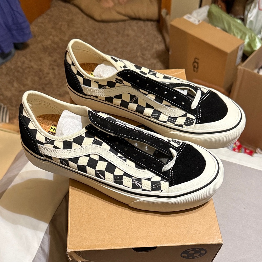 Vans Classic Black and White Checkered Slip-Ons